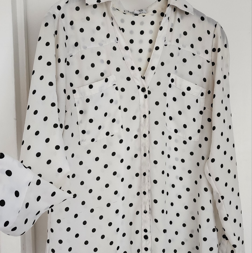 Polka Dot Blouse from Express